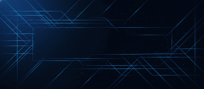 A dramatic wide-format banner with a deep navy-to-black gradient background. Bold geometric architectural lines in vibrant blue (#1da1f2) form a structured grid pattern resembling a building framework or credit architecture. The typography reads 'ISSUE 021' in large condensed Inter Bold lettering. Subtle star-like particles and grain texture across the composition. The overall feel is corporate, structural, and authoritative.