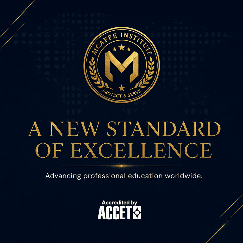 McAfee Institute accredited by ACCET: A new standard of excellence